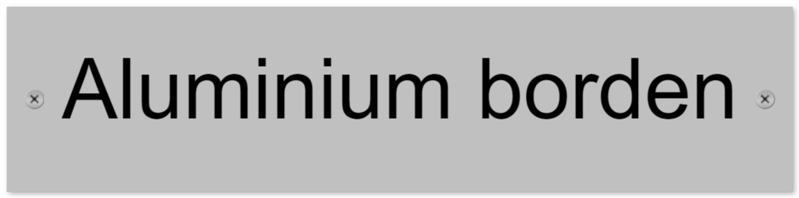 Aluminium borden